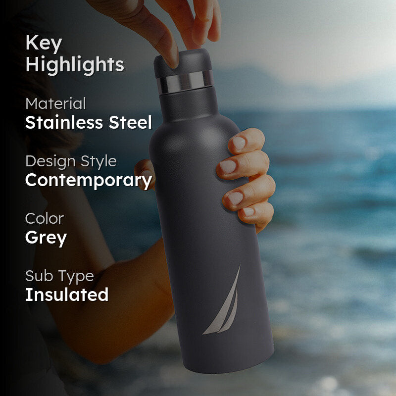 Nautica Cirrus Pure Insulated Stainless Steel Thermos (Grey) - 500 mL media 2