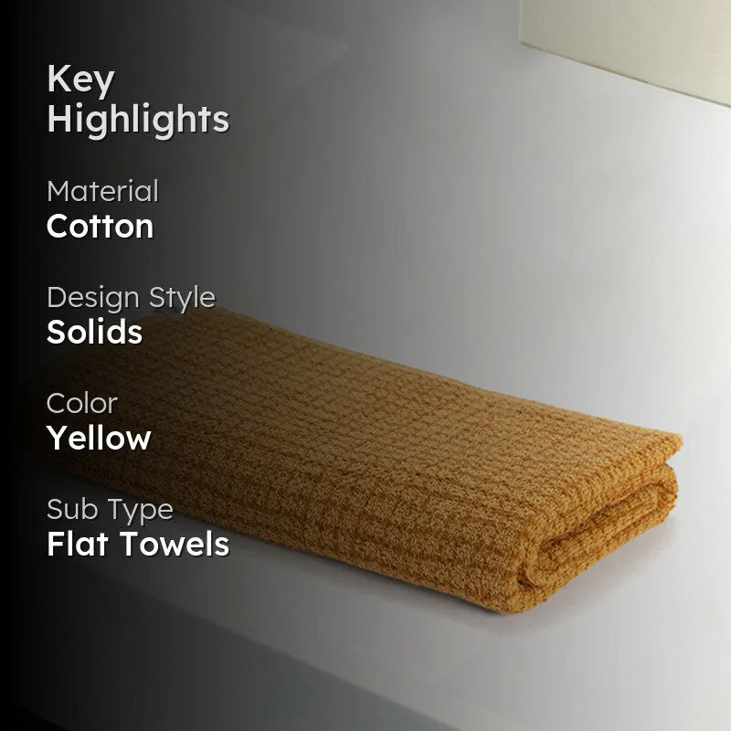 Madras Terry Cotton Bath Towel - Yellow media 2