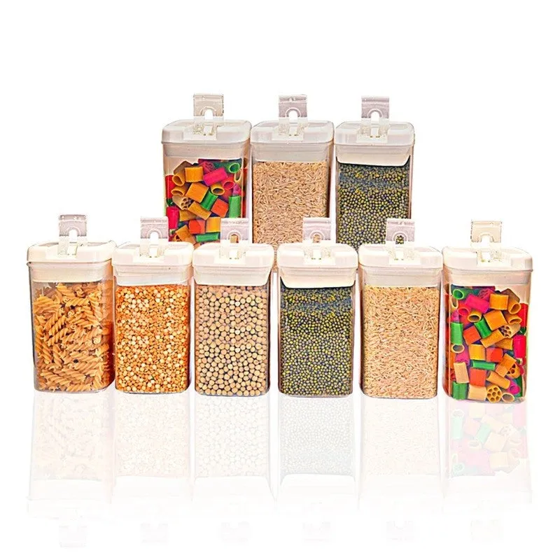 Snaplock Fresh Core Air Tight Container (White/1000 mL Each) - Set of Nine media 3
