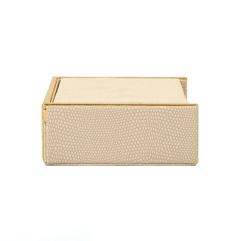 Tisquo Faux Leather Coaster (Ivory) - Seven Piece Set media 5