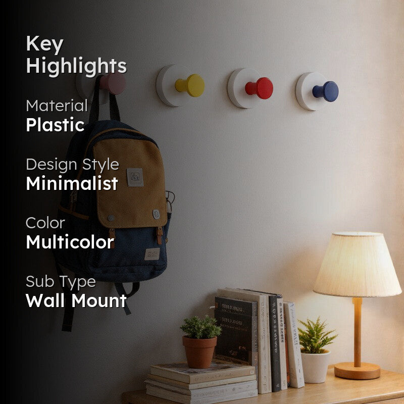 Suction Hook Plastic Key Holder - Set Of Four media 2