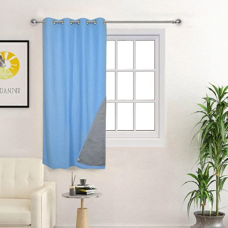 Form Ease Cotton Blackout Curtains - Blue media 3