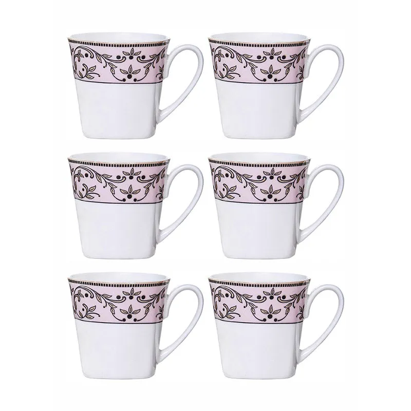 Sonaki Lemi Floral Bone China Tea Cup (180 mL Each) - Set Of Six media 4