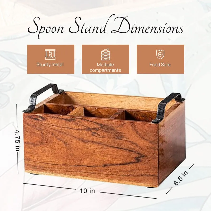 Timberly Wooden Cutlery Holder media 6