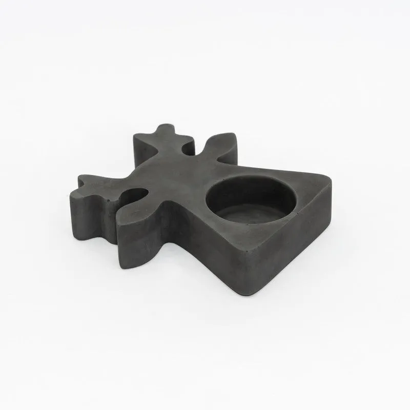 Esra Reindeer Candle Holder - Black media 7
