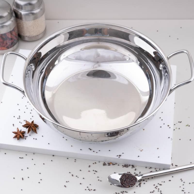 Toyo Stainless Steel Kadhai 2400 mL / 9 Inches media 3