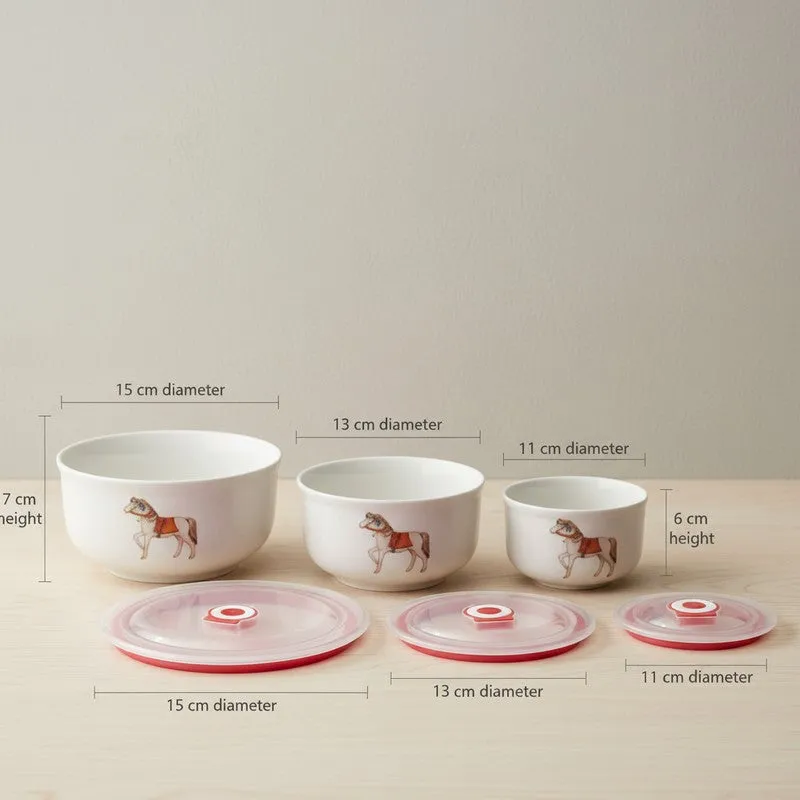 Dine Charm Ceramic Serving Bowls (900 mL Each) - Set of Six media 5