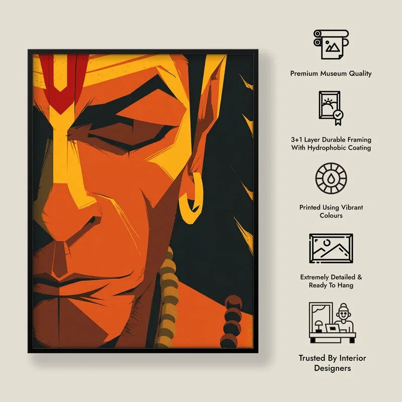 Powerful Bajrangbali I Archival Paper Wall Art media 8