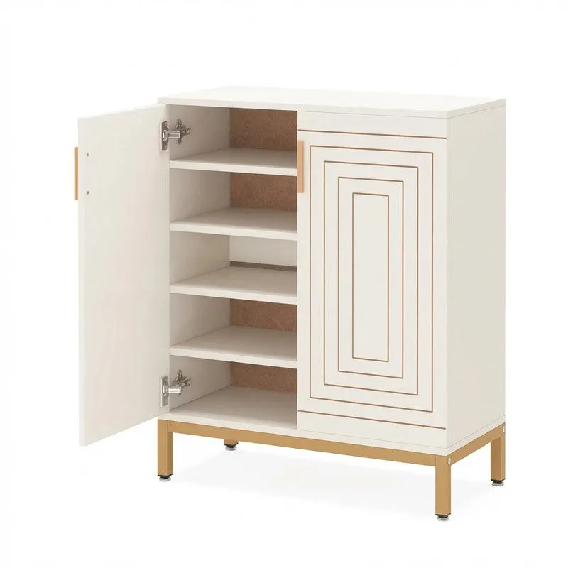 Balanced Metal Shoe Rack - White media 3