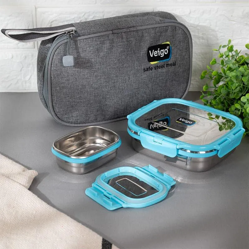 Delica Aqua Lunch Box With Pouch (550/150 mL) - Two Piece Set media 6