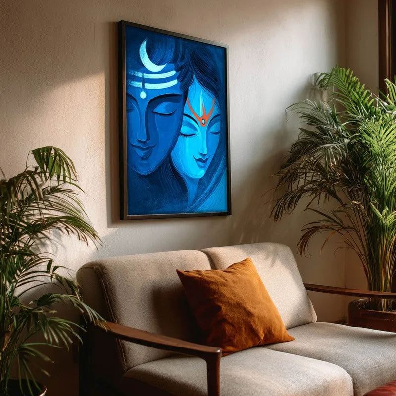 Lord Shiva & Parvati Devotional II Archival Paper Wall Art media 3