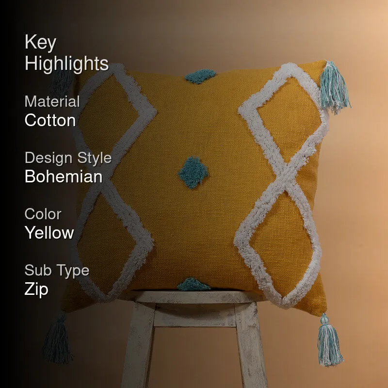 Gold Grain Tufted Cushion Cover media 2