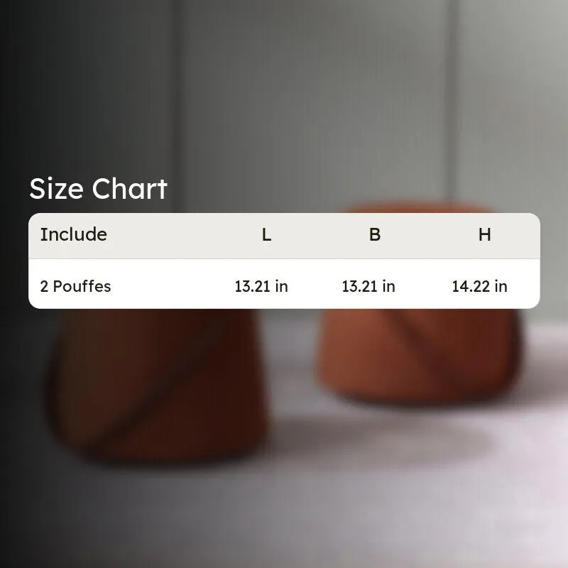 Warm Lounge Pouffe (Brown) - Set Of Two media 10