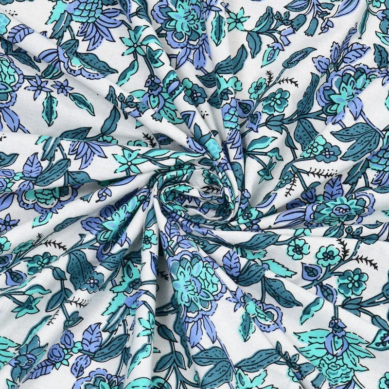 Styleza Cotton Bedsheet (Blue,Green) - 240 TC media 5