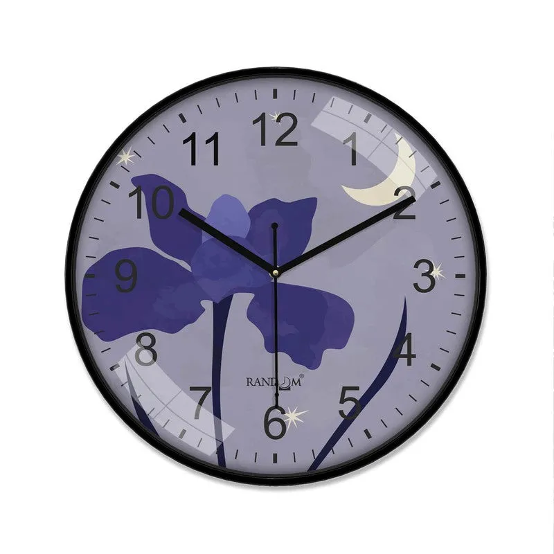 Twilight Round Analog Wall Clock - Purple media 3