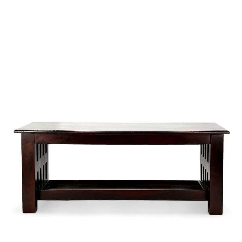 Brenox Sheesham Wooden Center Table - Taupe media 4