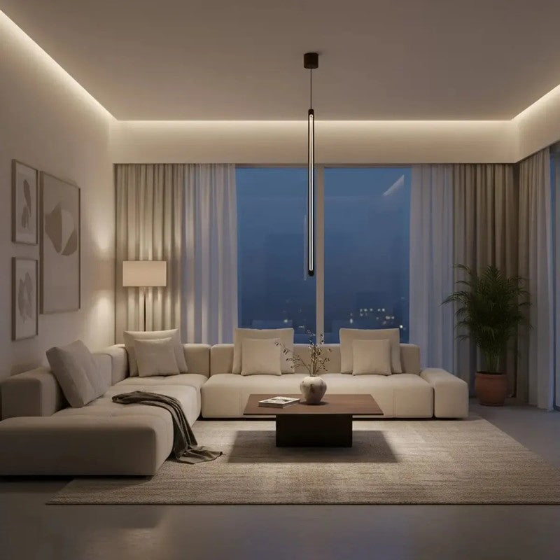 Slim Line Ambient Rose Wood LED Ceiling Lamp media 5