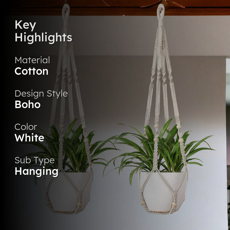 Grelita Macrame Planter - Set Of Two media 2
