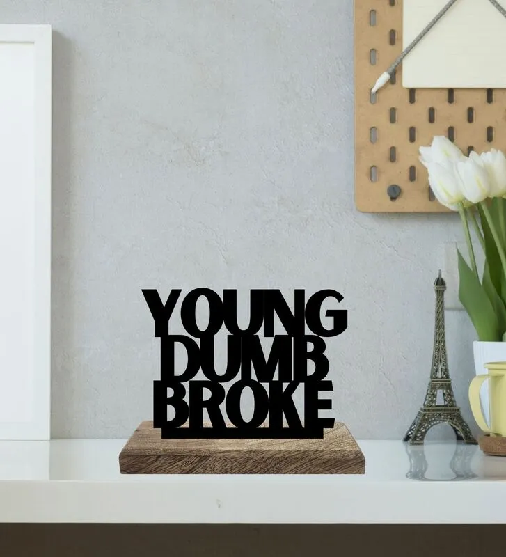 Youthful Dilemmas Typography Showpiece - Set Of Two media 3
