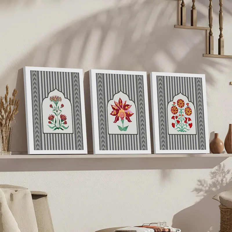 Tiberius Bloom Wall Art - Set Of Three media 1