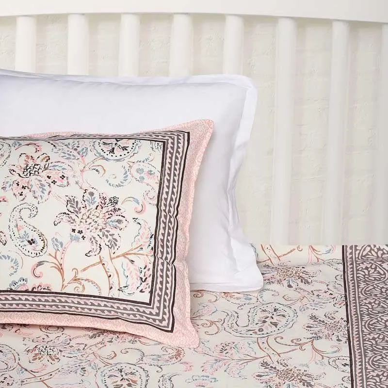 Abstract Paisley Cotton Bedsheet - 144 TC media 4