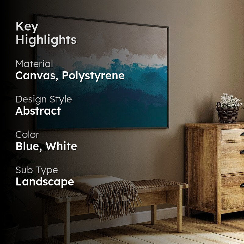 Rumbling Shoreline Wall Painting - Black Frame media 2