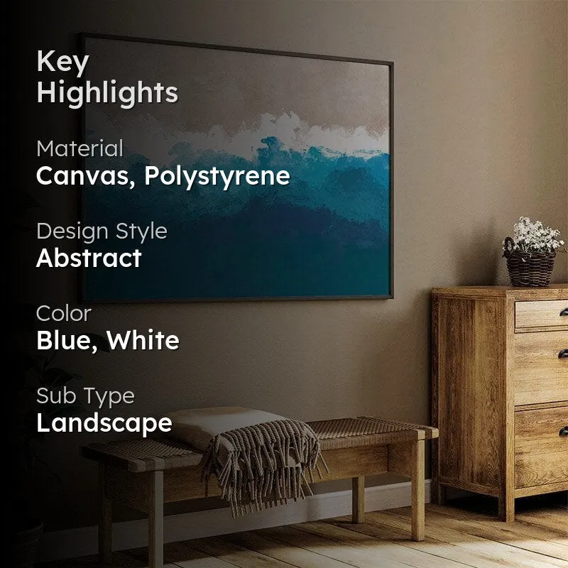 Rumbling Shoreline Wall Painting - Black Frame media 2