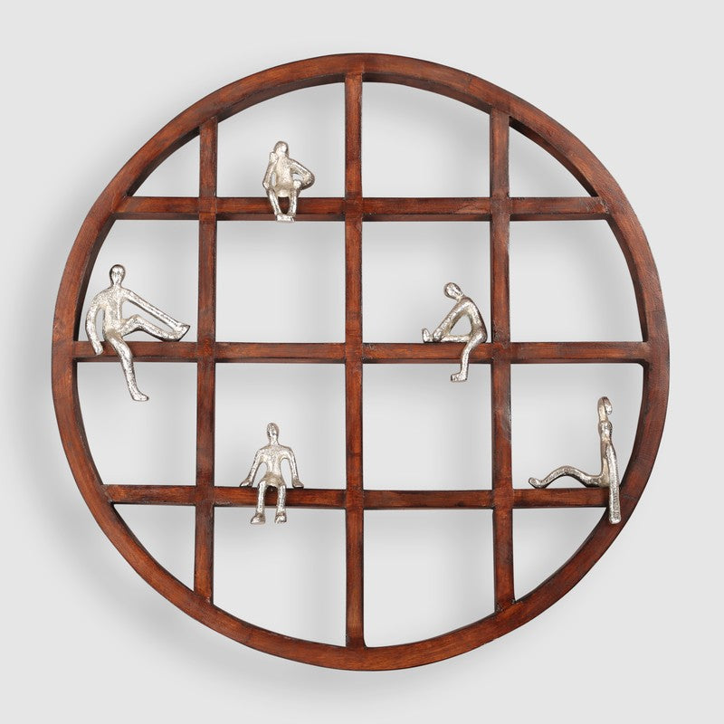 Roundgrid Wooden Showpiece - Brown media 3