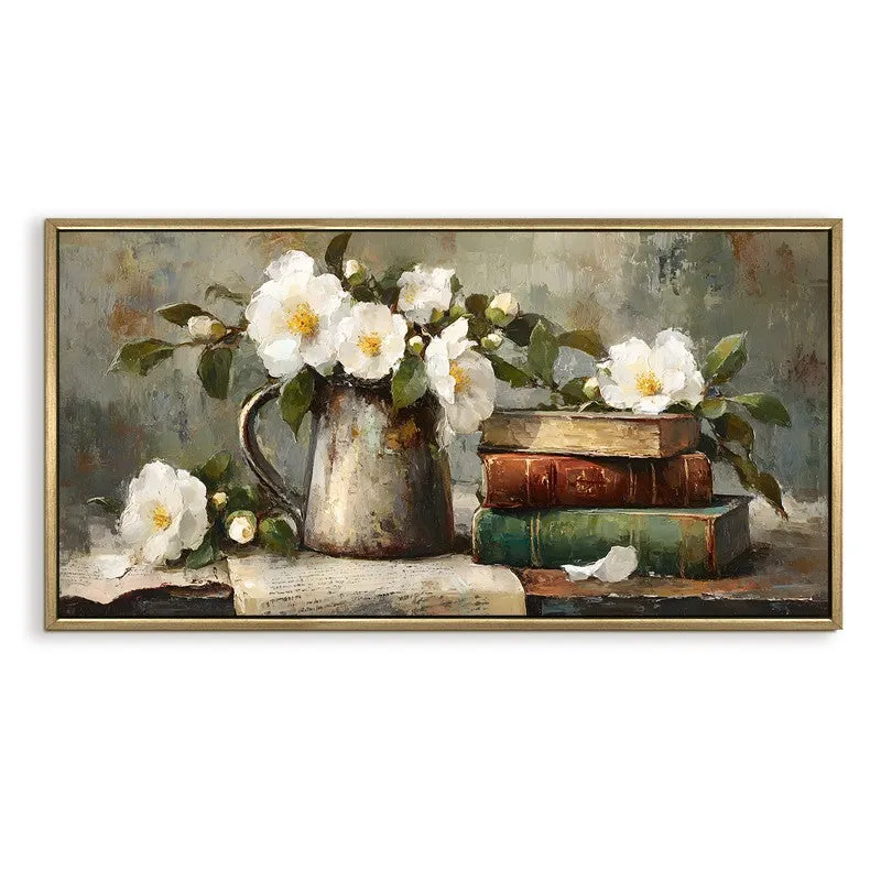 Blooming Canvas Wall Painting With Frame media 3
