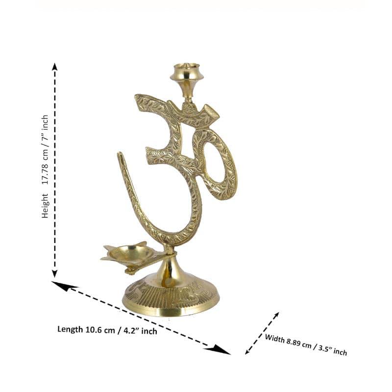 Om Bless Diya with Incense Holder media 4