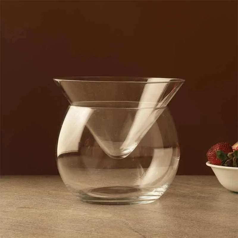 Triangled StemLess Martini Chiller Glass - 350 mL media 4