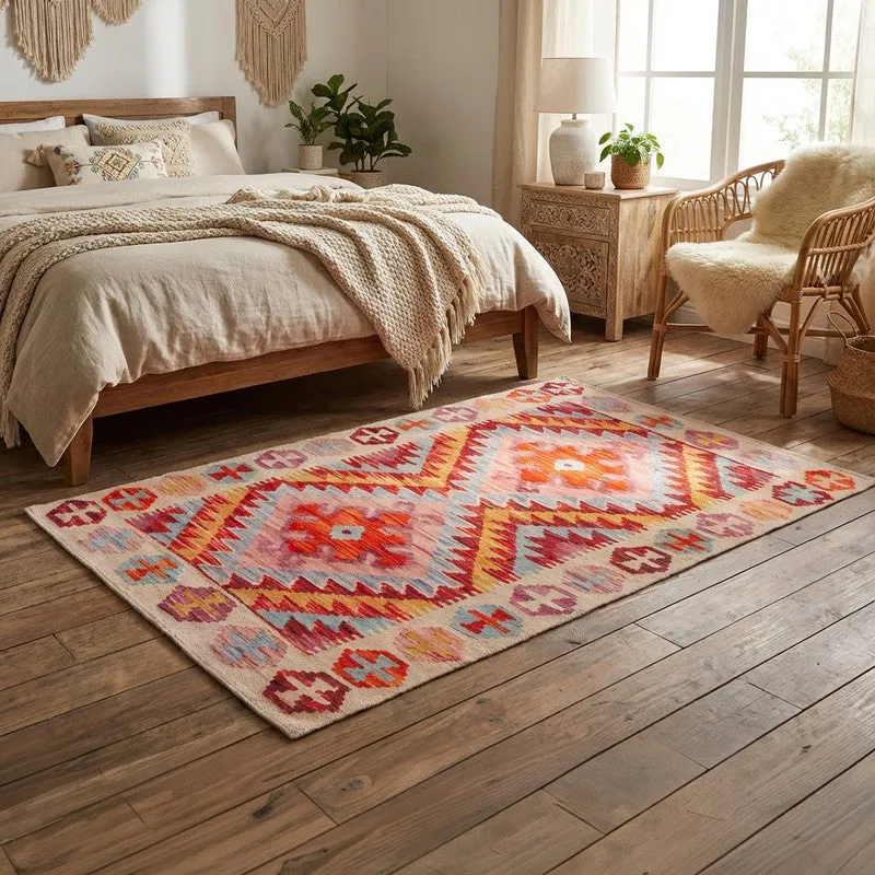 Sharp Angles Cotton Hand Woven Cotton Rug media 8