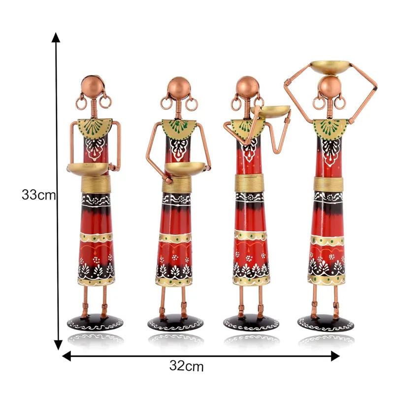Tribal Ladies Showpiece - Set Of Four media 6