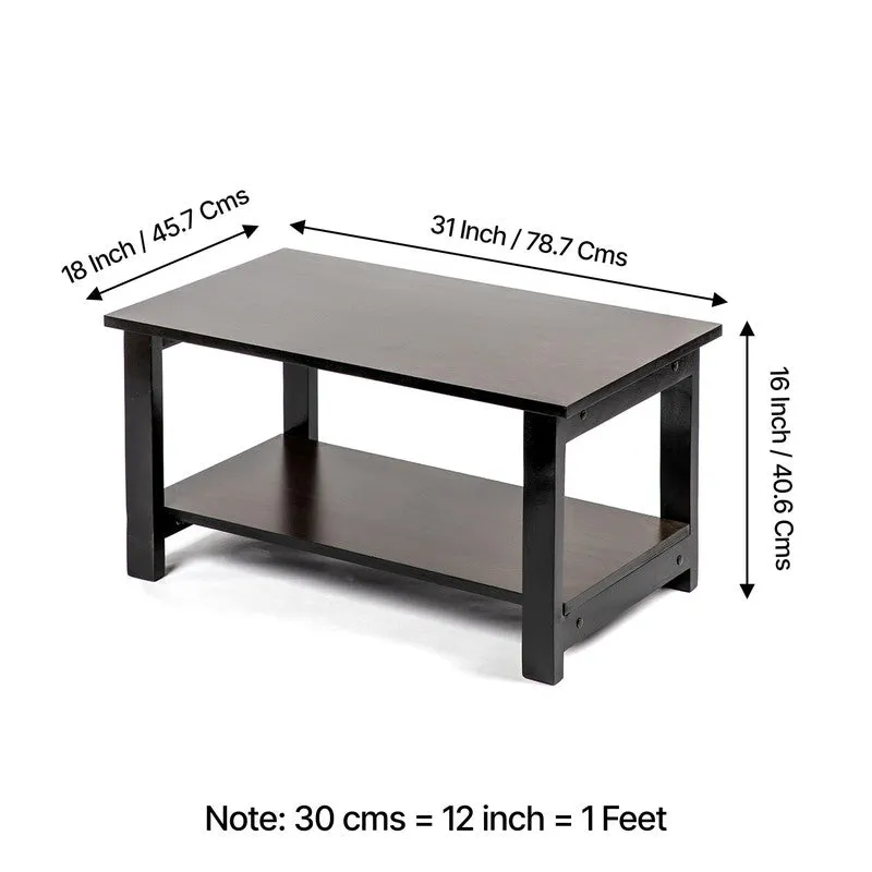 Yavro Sheesham Wooden Center Table - Black media 10