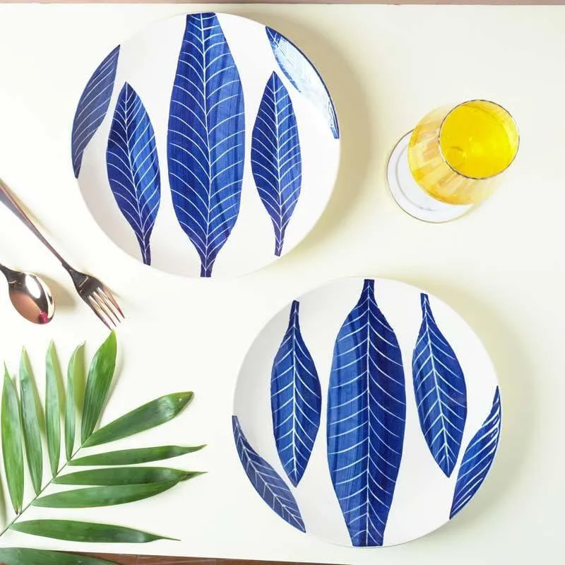 Foliole Ceramic Dinner Plate - Set Of Two media 1