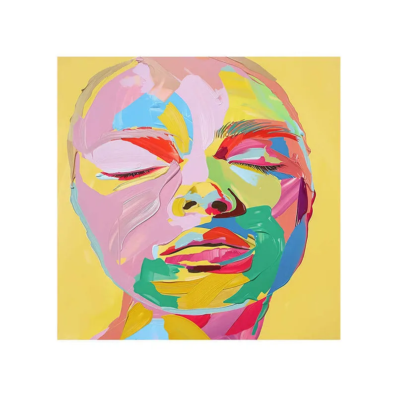 Expressionist Face Wall Painting media 5