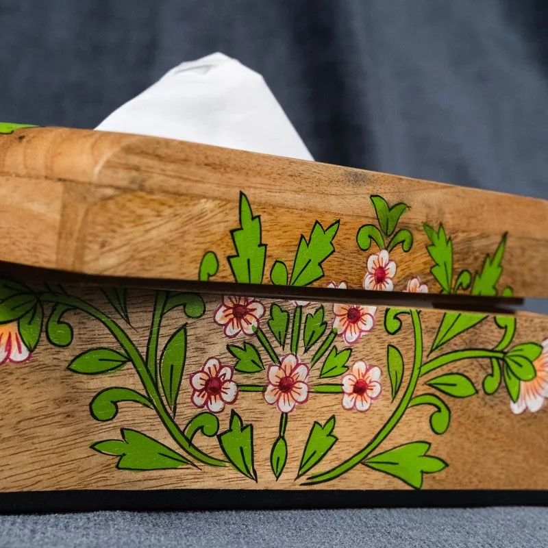 Garden Floral Wooden Tissue Holder media 8