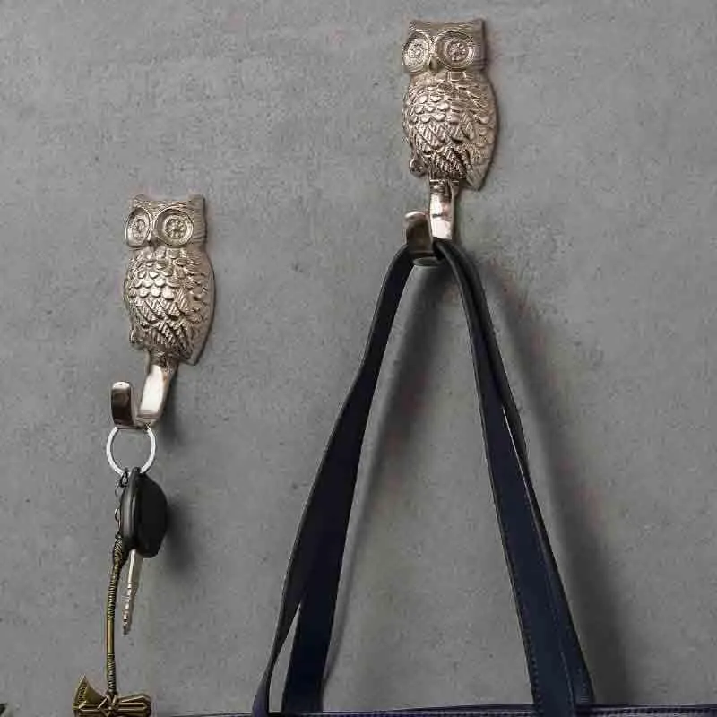 Wise Owls Wall Hook - Set Of Two media 1