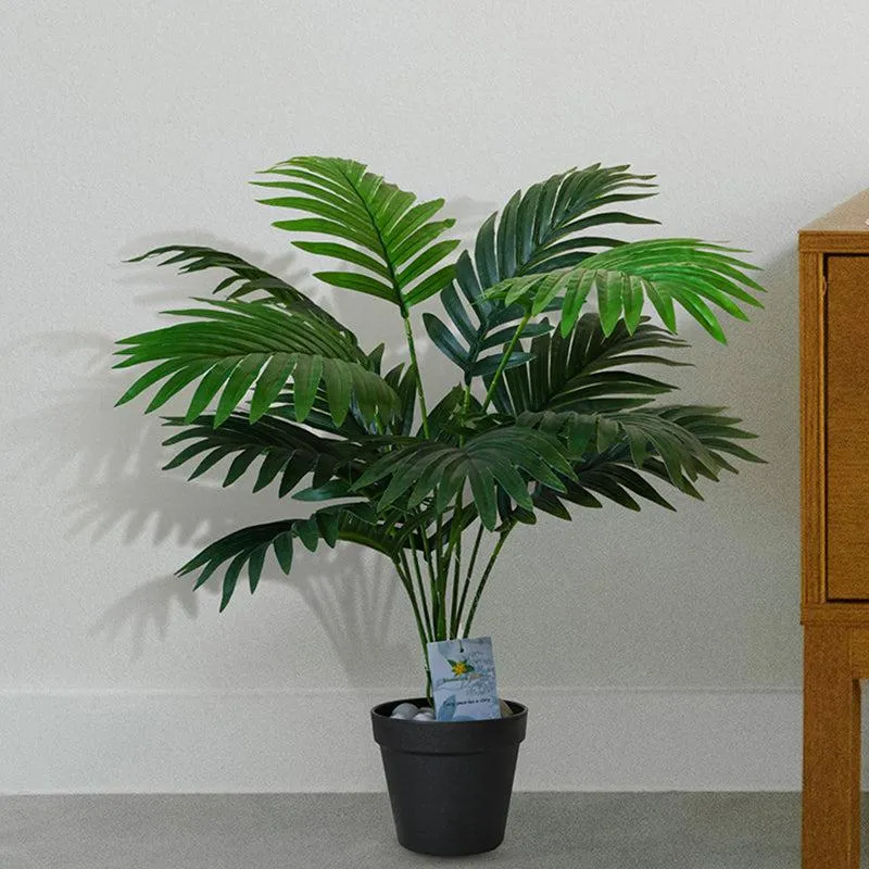 Faux Everlasting Areca Palm Plant With Black Plastic Pot - 58 cm media 3