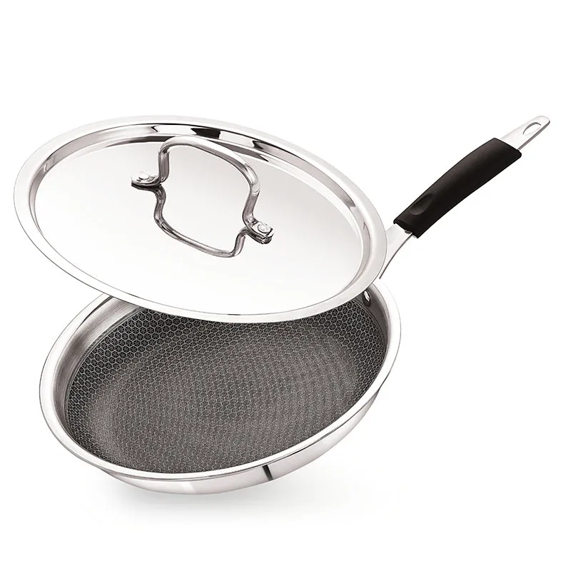 Nirlon Hammered Frying Pan With Lid - 10 Inches media 9