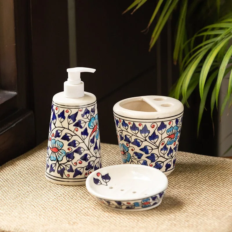Agna Florae Handpainted Bathroom Set - Three Piece Set media 1