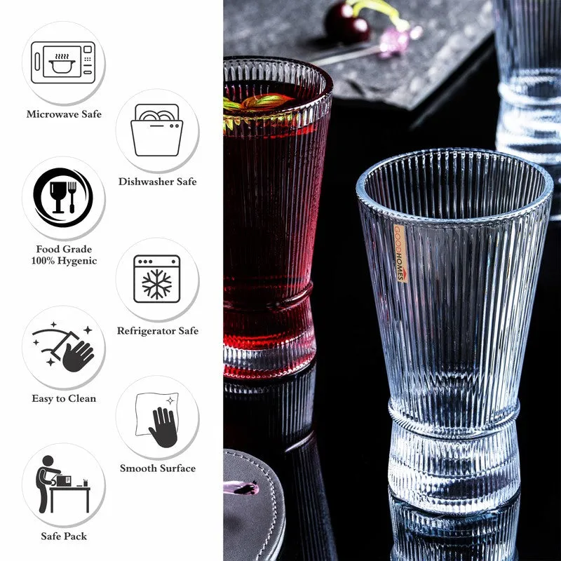 Glass Drinking Glasses (300 mL Each) - Set Of Six media 5