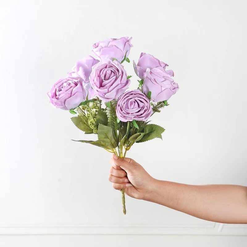 Petaluxe Rose Fabric Artificial Flower - Lilac media 4