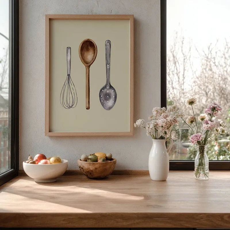 Whisk&Tools Archival Canvas Wall Art - Brown media 7