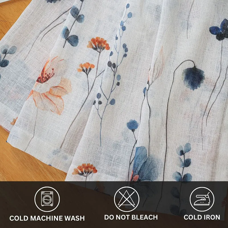 Solmera Linen Texture Sheer Curtain - Set Of Two media 10
