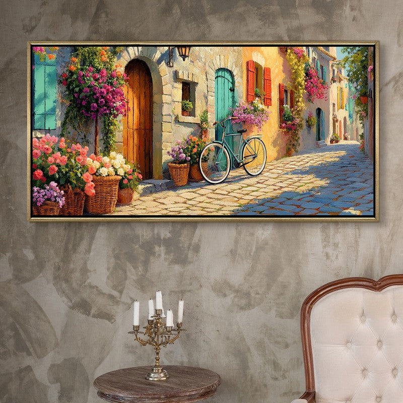 Blooming Tranquility Canvas Wall Painting With Frame