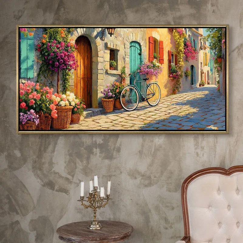 Blooming Tranquility Canvas Wall Painting With Frame media 1