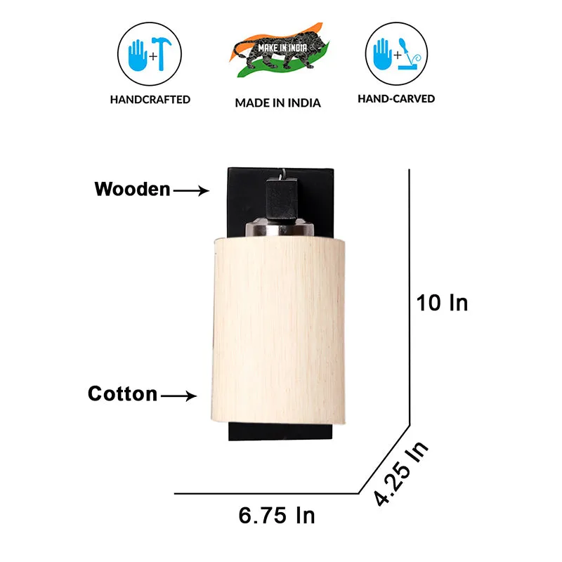 Eyrie Wooden Wall Lamp - Beige media 6