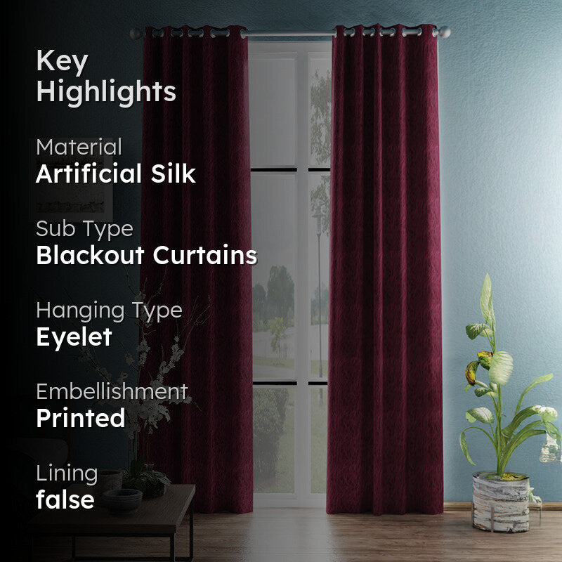 Amedeus Jacquard Blackout Curtain - Set Of Two media 2