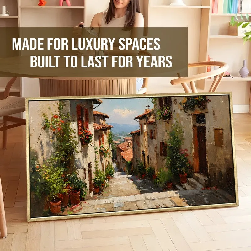 Gilded Gloaming Canvas Wall Painting With Frame media 5